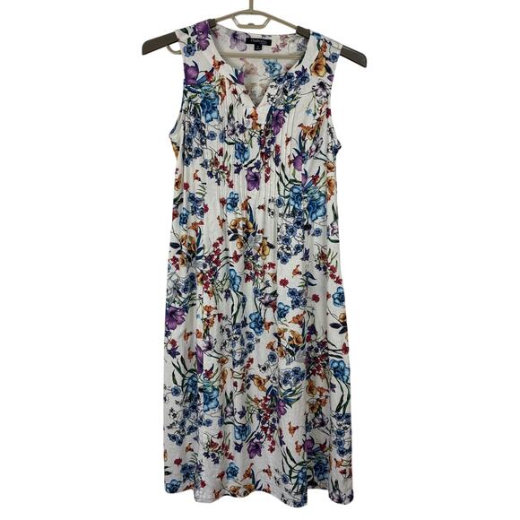 Chadwicks Dresses & Skirts - Chadwicks of Boston Petite Large Sleeveless Midi Maxi Dress Linen Blend Floral